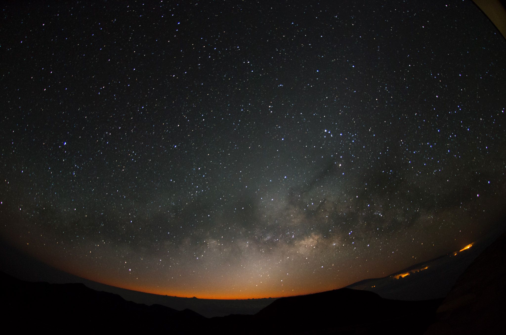 Winter Milky Way from Haleakala Volcano